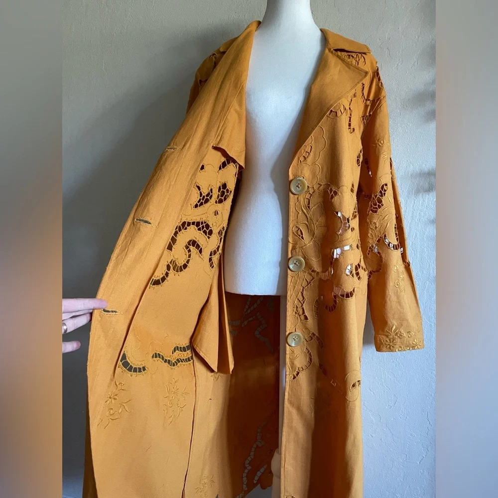 Free People embroidered trench - Picture 13 of 17